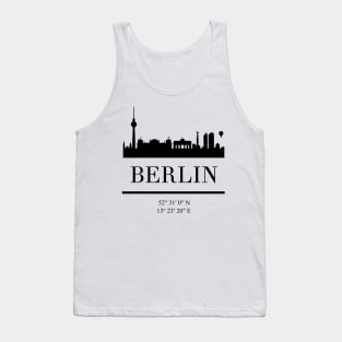 BERLIN GERMANY BLACK SILHOUETTE SKYLINE ART Tank Top